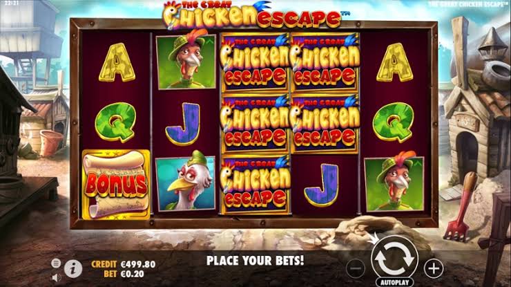 Bertema Pelarian Ayam! – Slot The Great Chicken Escape